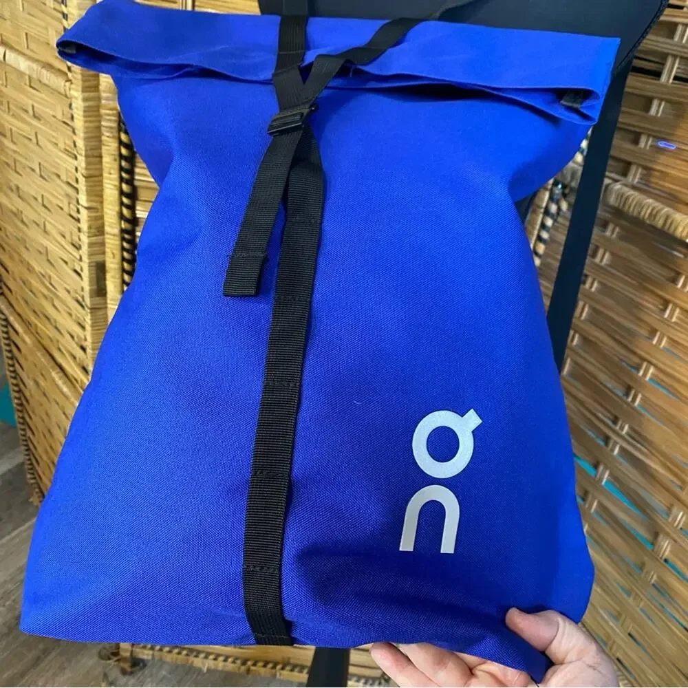 On Running Blue Black Backpack oncloud